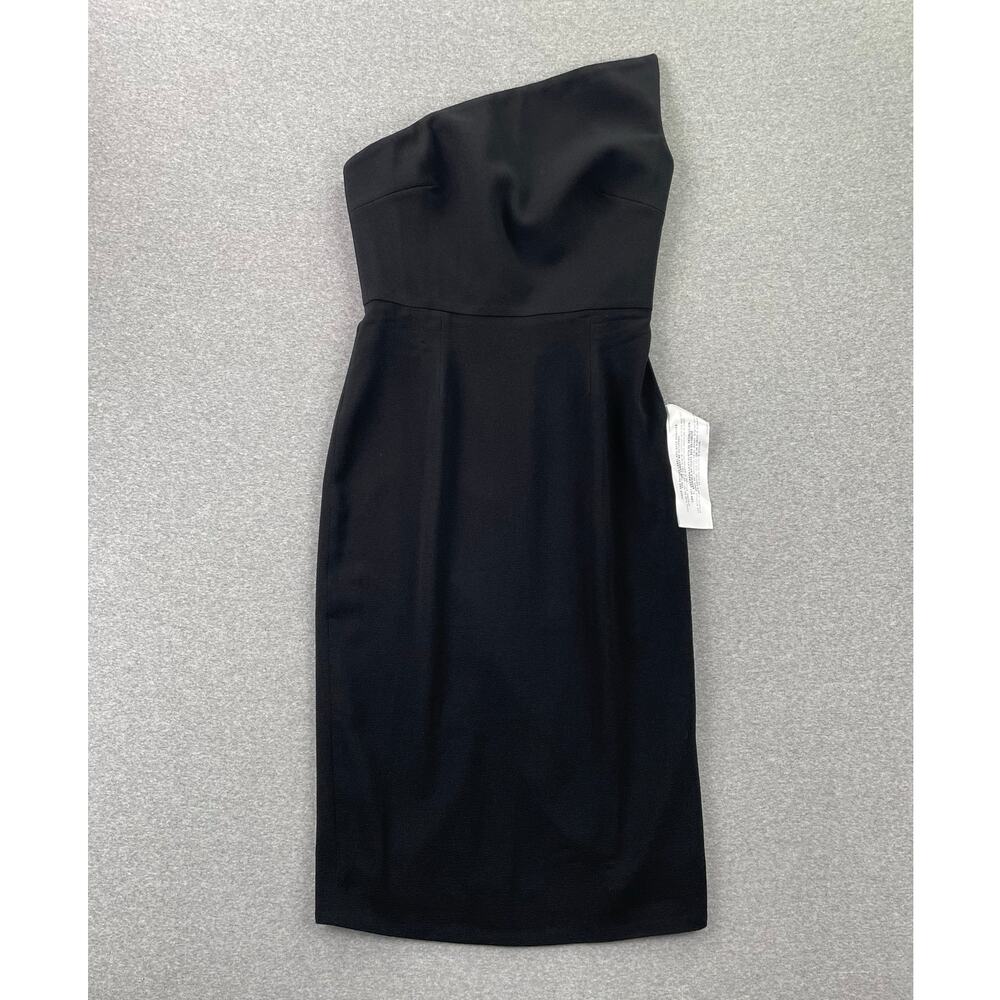 Dress the Population Milan Strapless Sheath Cocktail Dress Black M Wedding Gala